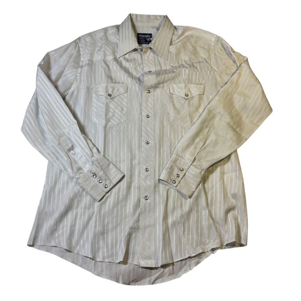 Wrangler VTG Cowboy Cut Regular Fit Men's Long Sleeve Pearl Snap Shirt X-Long 17